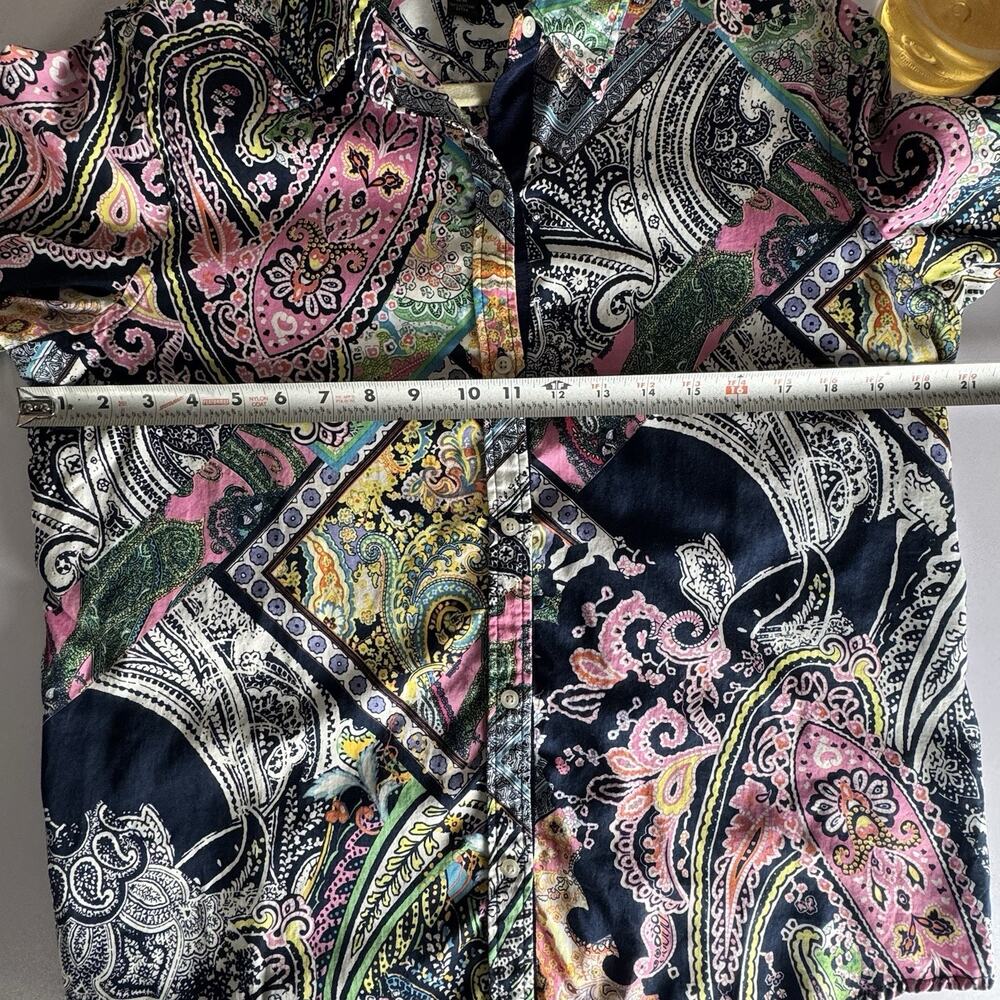 Lauren Ralph Lauren Size Large (L) 100% Cotton Paisley Buttondown shirt - Picture 7 of 8